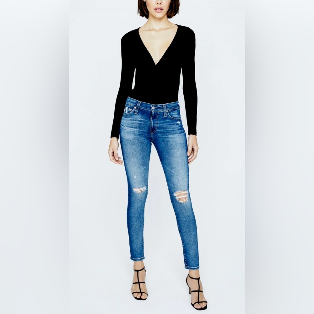 AG Adriano Goldschmied the Farrah Skinny Ankle Jeans Mid Rise, Size 28R